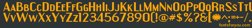 EngebrechtreexpBold Font – Orange Fonts on Black Background