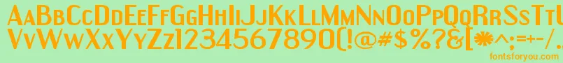 EngebrechtreexpBold Font – Orange Fonts on Green Background