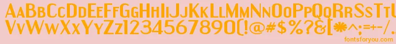 EngebrechtreexpBold Font – Orange Fonts on Pink Background