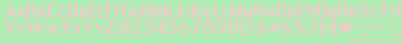 EngebrechtreexpBold Font – Pink Fonts on Green Background