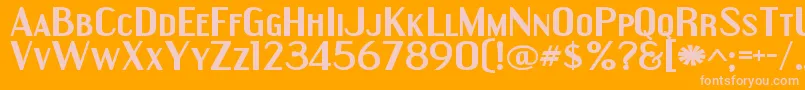EngebrechtreexpBold Font – Pink Fonts on Orange Background