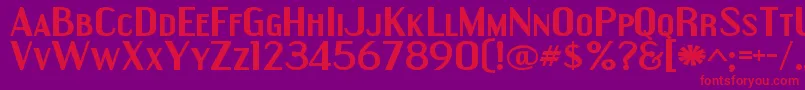 EngebrechtreexpBold Font – Red Fonts on Purple Background