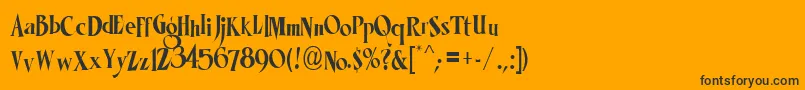 LhfMisterKookyCond Font – Black Fonts on Orange Background