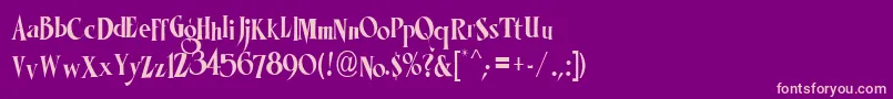 LhfMisterKookyCond Font – Pink Fonts on Purple Background