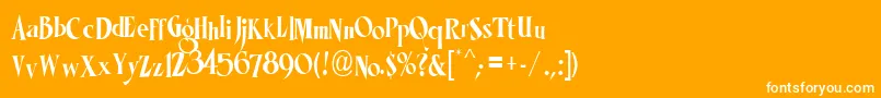 フォントLhfMisterKookyCond – オレンジの背景に白い文字