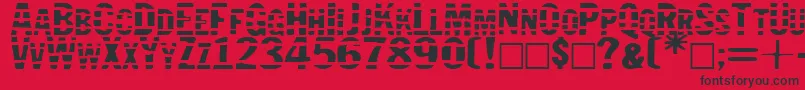 Jailbird Font – Black Fonts on Red Background