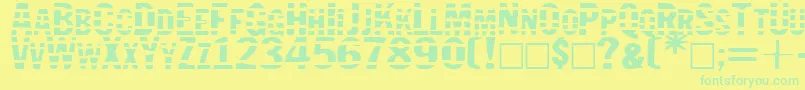 Jailbird Font – Green Fonts on Yellow Background