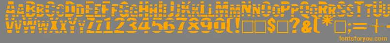 Jailbird Font – Orange Fonts on Gray Background