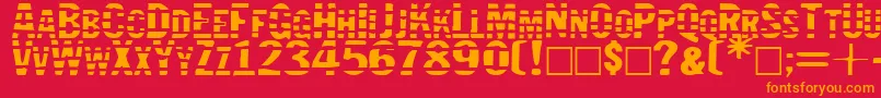 Jailbird Font – Orange Fonts on Red Background