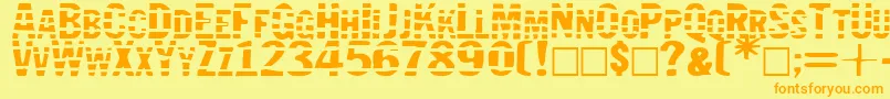Jailbird Font – Orange Fonts on Yellow Background
