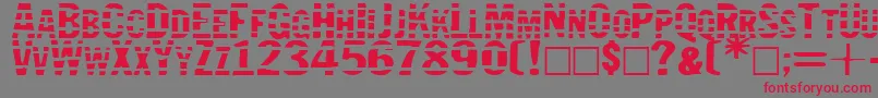 More about Jailbird Font Jailbird Font – Red Fonts on Gray Background