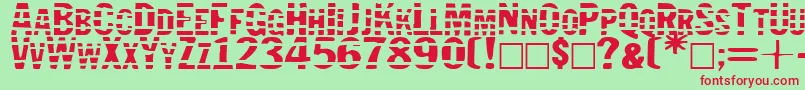 Jailbird Font – Red Fonts on Green Background