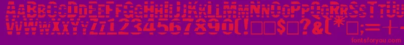 Jailbird Font – Red Fonts on Purple Background