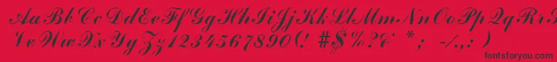 ArenskiLengyarItalic Font – Black Fonts on Red Background