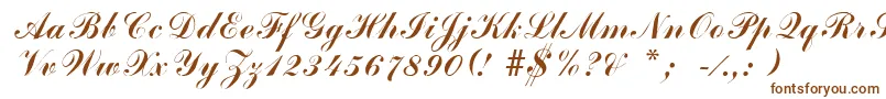 Шрифт ArenskiLengyarItalic – коричневые шрифты на белом фоне