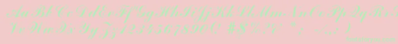 ArenskiLengyarItalic Font – Green Fonts on Pink Background