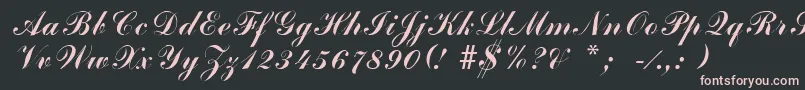 ArenskiLengyarItalic Font – Pink Fonts on Black Background