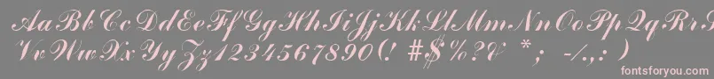 ArenskiLengyarItalic Font – Pink Fonts on Gray Background