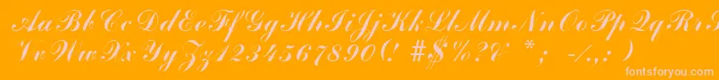 ArenskiLengyarItalic Font – Pink Fonts on Orange Background