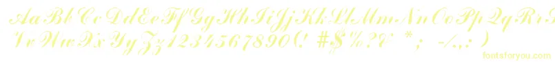 Шрифт ArenskiLengyarItalic – жёлтые шрифты