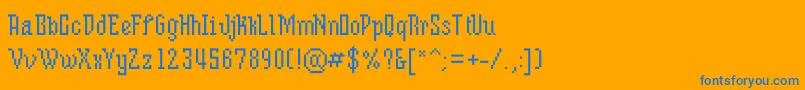 Mixserifcondense Font – Blue Fonts on Orange Background