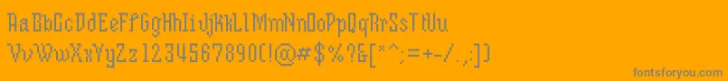 Mixserifcondense Font – Gray Fonts on Orange Background