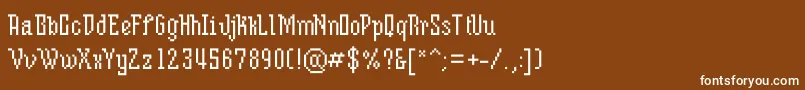Шрифт Mixserifcondense – белые шрифты на коричневом фоне