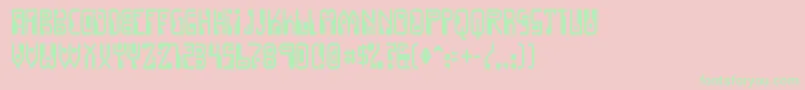 DignityoflabourRegular-Schriftart – Grüne Schriften auf rosa Hintergrund