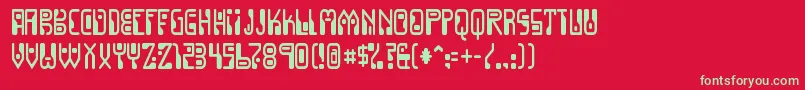 DignityoflabourRegular Font – Green Fonts on Red Background