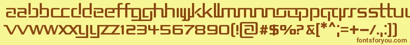 Repub2 Font – Brown Fonts on Yellow Background