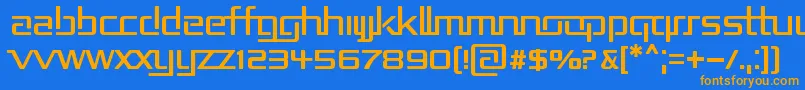 Repub2 Font – Orange Fonts on Blue Background