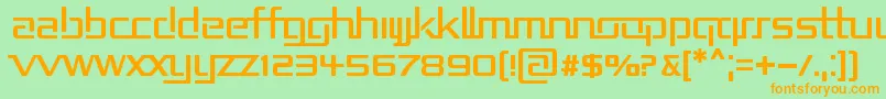 Repub2 Font – Orange Fonts on Green Background