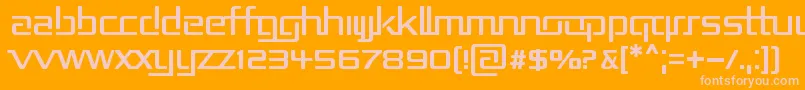 Repub2 Font – Pink Fonts on Orange Background
