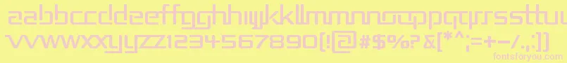 Repub2 Font – Pink Fonts on Yellow Background