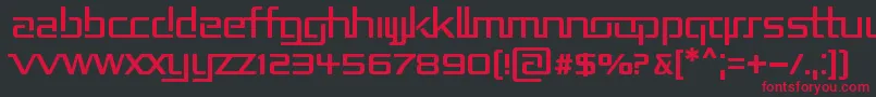 Repub2 Font – Red Fonts on Black Background