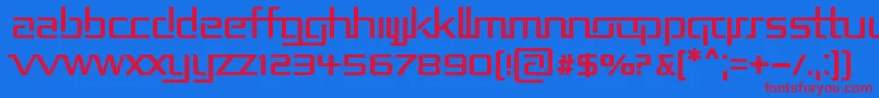 Repub2 Font – Red Fonts on Blue Background