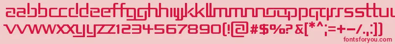 Repub2-Schriftart – Rote Schriften auf rosa Hintergrund
