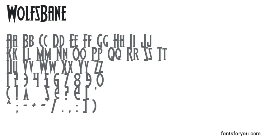 Шрифт WolfsBane – алфавит, цифры, специальные символы