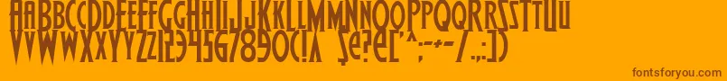 WolfsBane Font – Brown Fonts on Orange Background
