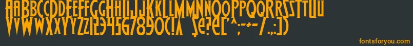 WolfsBane Font – Orange Fonts on Black Background
