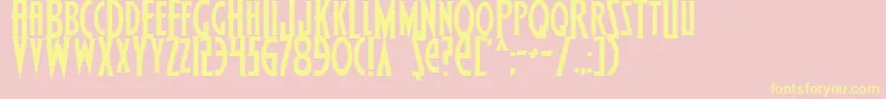 WolfsBane Font – Yellow Fonts on Pink Background