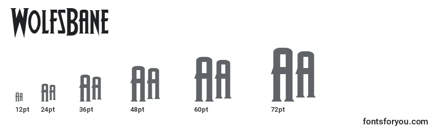 WolfsBane Font Sizes