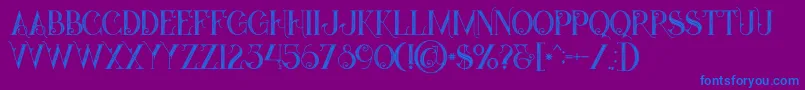 Starblackinline Font – Blue Fonts on Purple Background