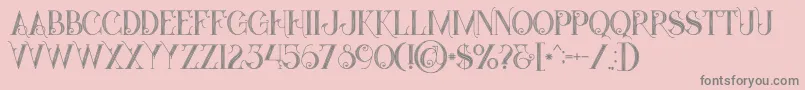 fuente Starblackinline – Fuentes Grises Sobre Fondo Rosa