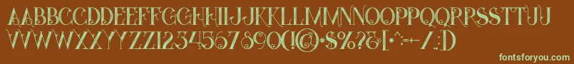Starblackinline Font – Green Fonts on Brown Background