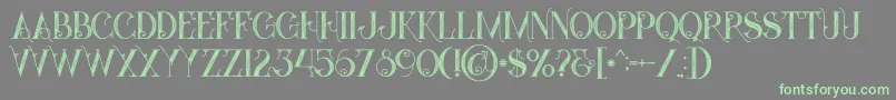 Starblackinline Font – Green Fonts on Gray Background