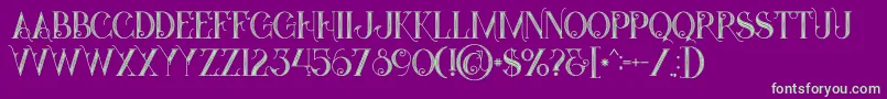 Starblackinline Font – Green Fonts on Purple Background