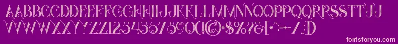 Starblackinline Font – Pink Fonts on Purple Background