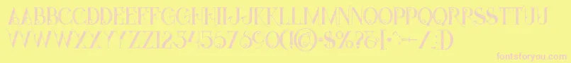 Starblackinline Font – Pink Fonts on Yellow Background