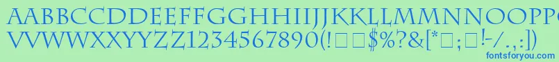 Charlesworth Font – Blue Fonts on Green Background